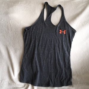 Under Armour Women’s Tank, Gray and Orange Small